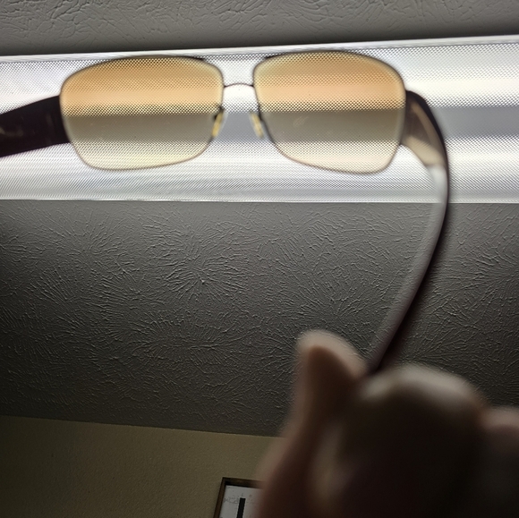 Prada Aviator Red Sunglasses Silver Tone Metal Gradient Lenses Includes Vintage - Picture 14 of 16